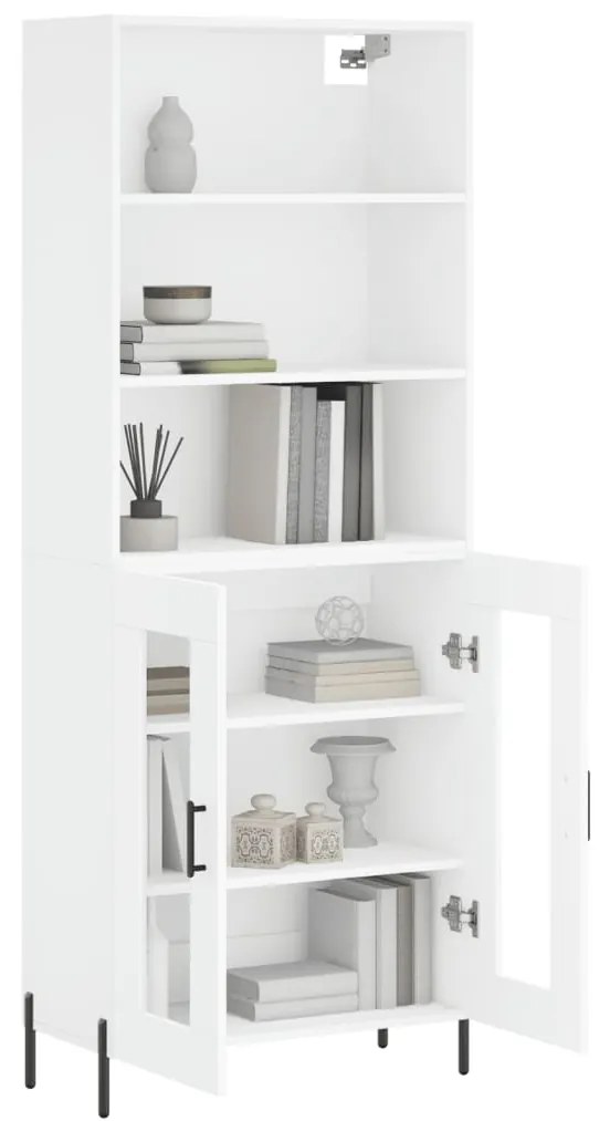 Armário alto 69,5x34x180 cm derivados de madeira branco