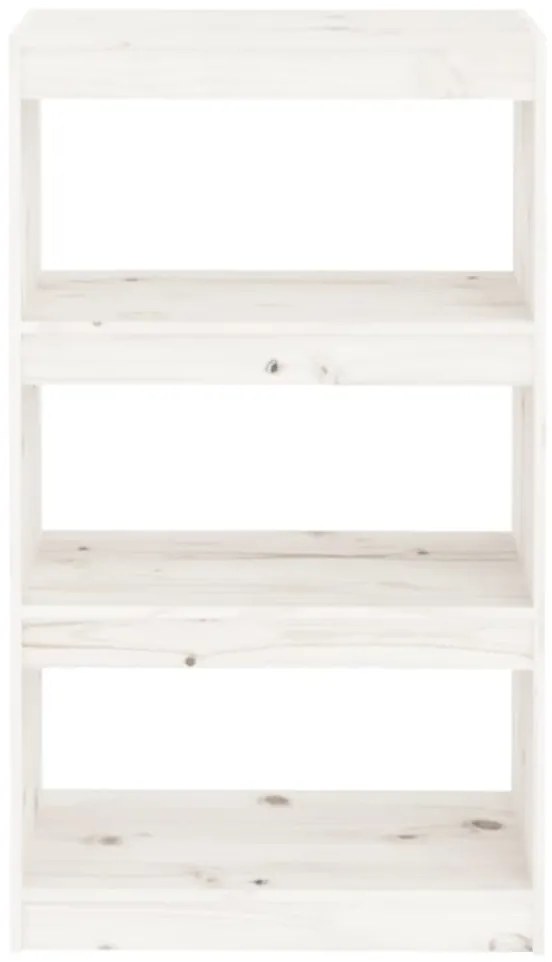 Estante/divisória 60x30x103,5 cm madeira de pinho maciça branco