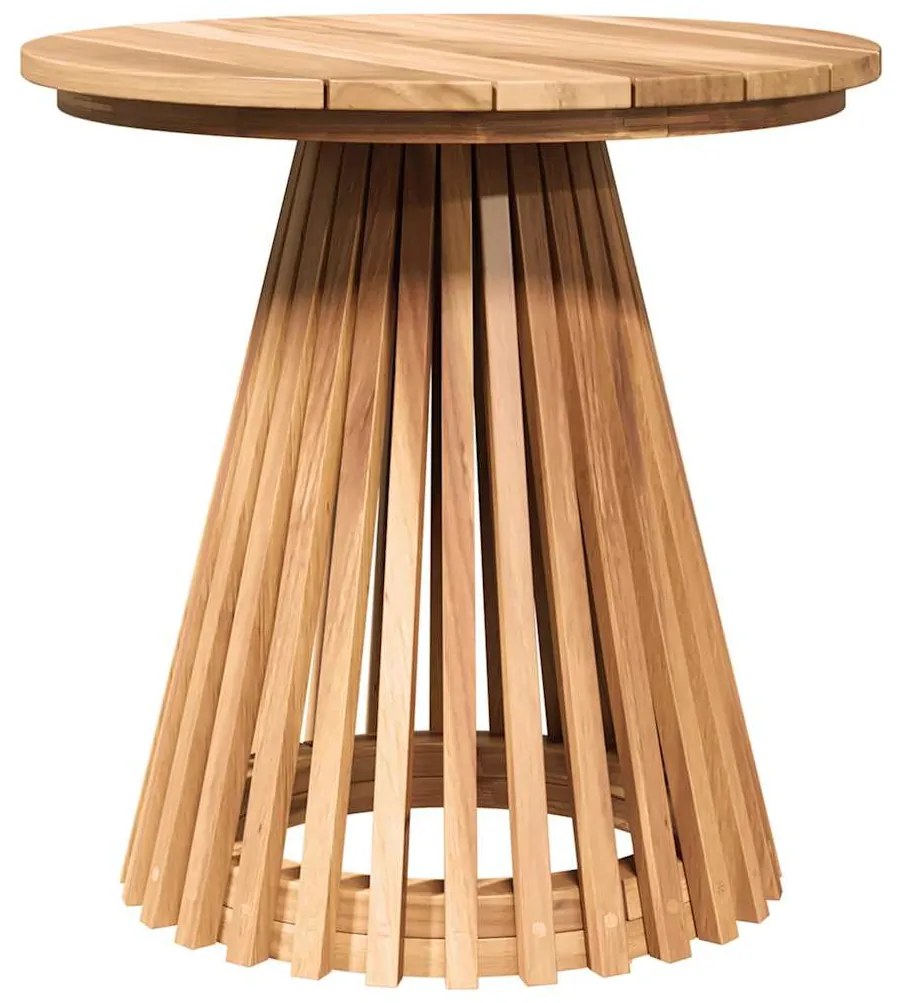 Mesa Lateral de Jardim Ø50x49,5 cm de Madeira Sólida de Teca
