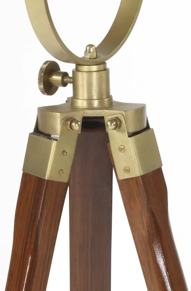 Candeeiro de chão tripé 97 cm madeira mangueira maciça