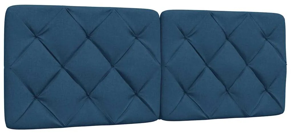 Estrutura de cama com LED sem colchão 120x200 cm tecido azul