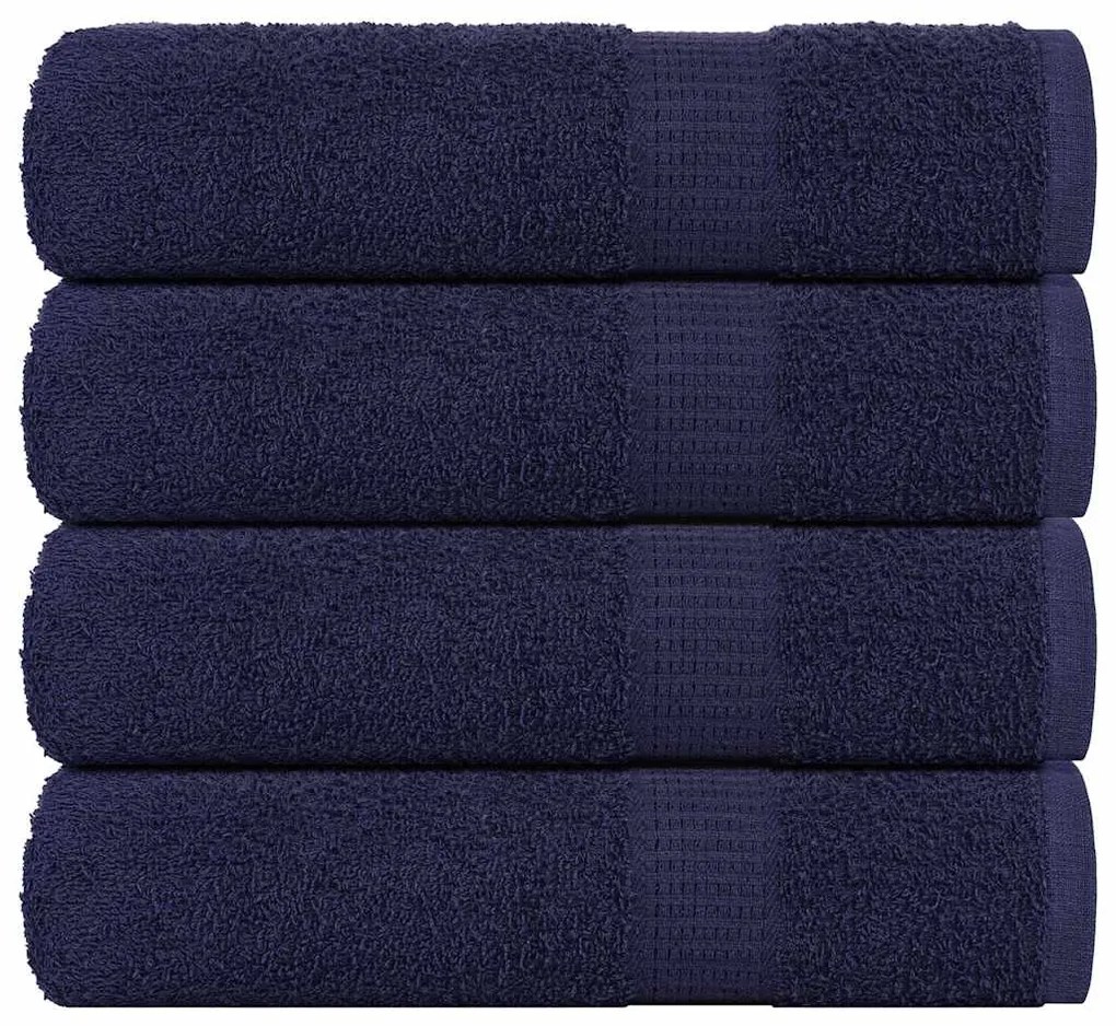 vidaXL Toalhas banho FROGN 4pcs 100x150 cm 360 g/m² azul marinho