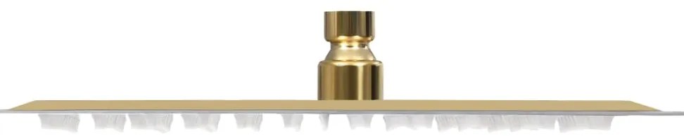 Cabeça de chuveiro retangular 30x20 cm aço inoxidável dourado