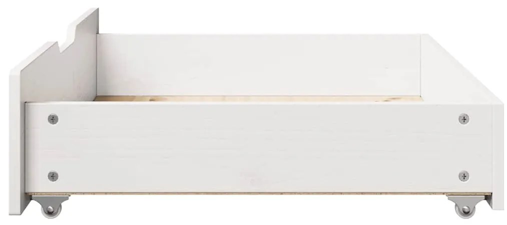 Gavetas para cama 2 pcs 80x55x17 cm pinho maciço branco