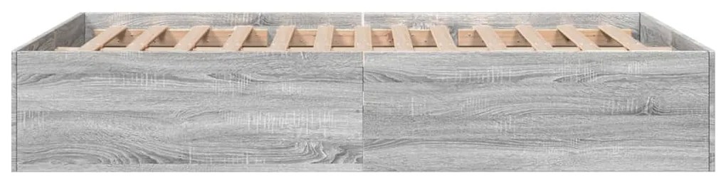 Estrutura cama 120x190 cm derivados de madeira cinzento sonoma