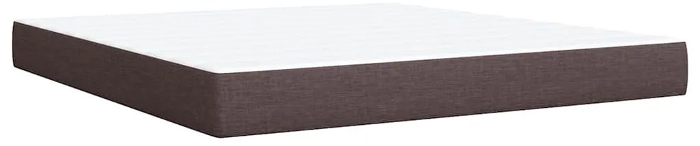 Cama com molas/colchão 180x200 cm tecido castanho-escuro