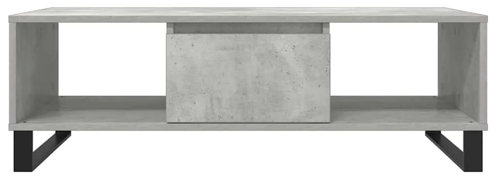 Mesa de centro 104x60x35 cm derivados madeira cinzento cimento