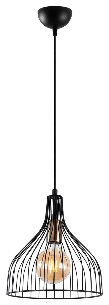 Candeeiro de Teto Cafu – Preto Antigo – 25 x 25 x 33 cm