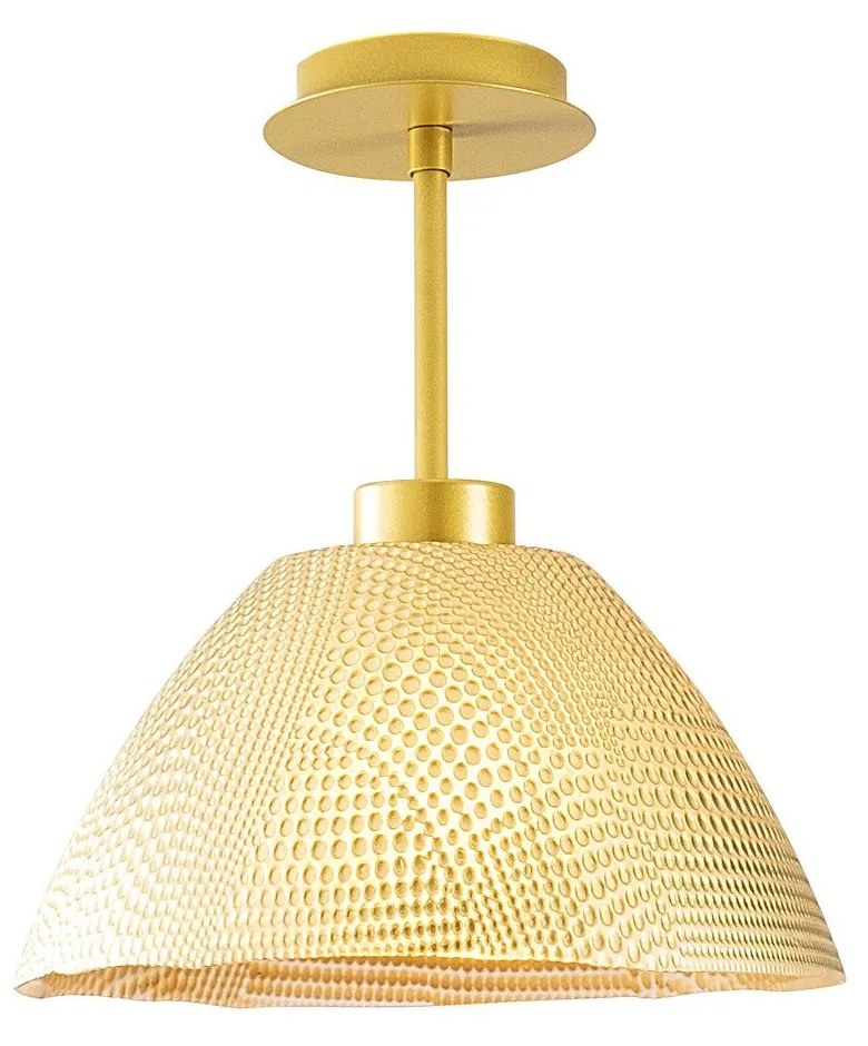 Candeeiro Suspenso Bornova – Dourado – 30 cm de Diâmetro