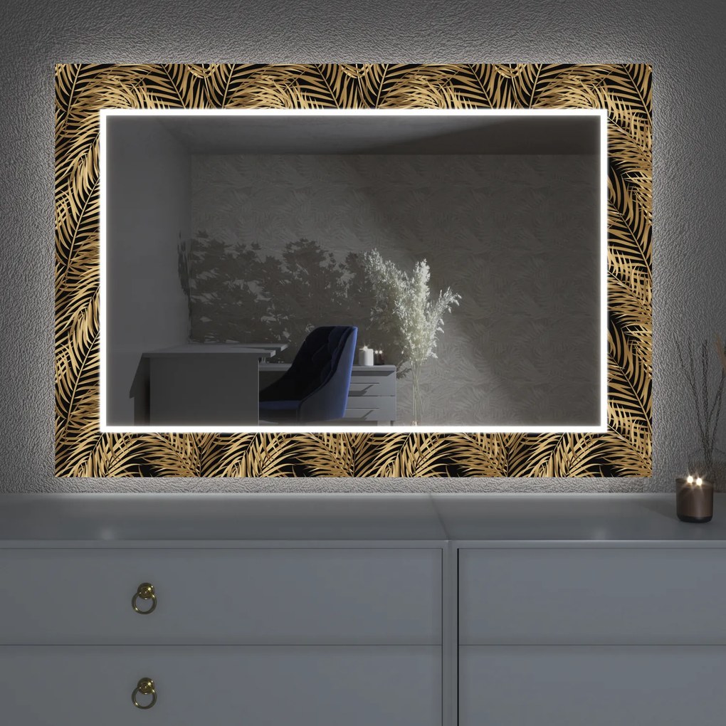 Espelho LED com decoração D2