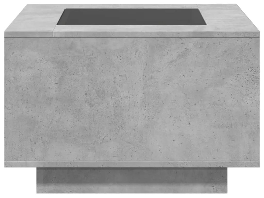 Mesa de centro c/ LEDs 60x60x40 cm derivados de madeira