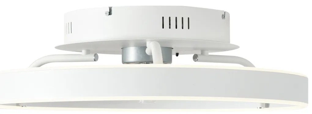 Ventilador de teto branco 50cm incl. LED regulável com controle remoto - Maddy Moderno