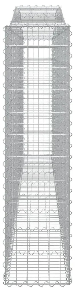 Cestos gabião arqueados 8pcs 400x30x120/140cm ferro galvanizado