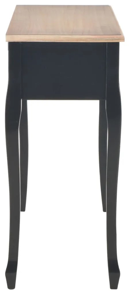 Toucador/mesa consola com 3 gavetas preto
