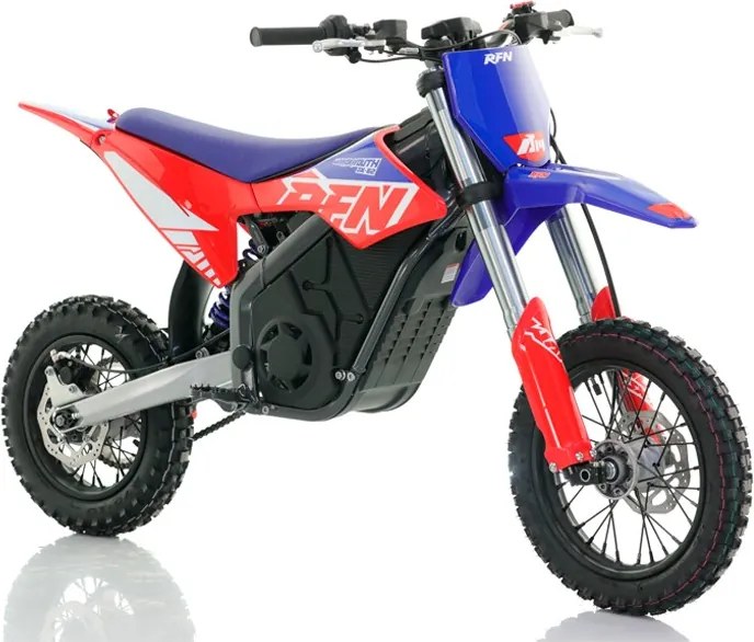 Mini moto elétrica para crianças velocidade até 45 km/h aprox. Warrior Kids SX-E2 1000W 12/10" Azul/Vermelha