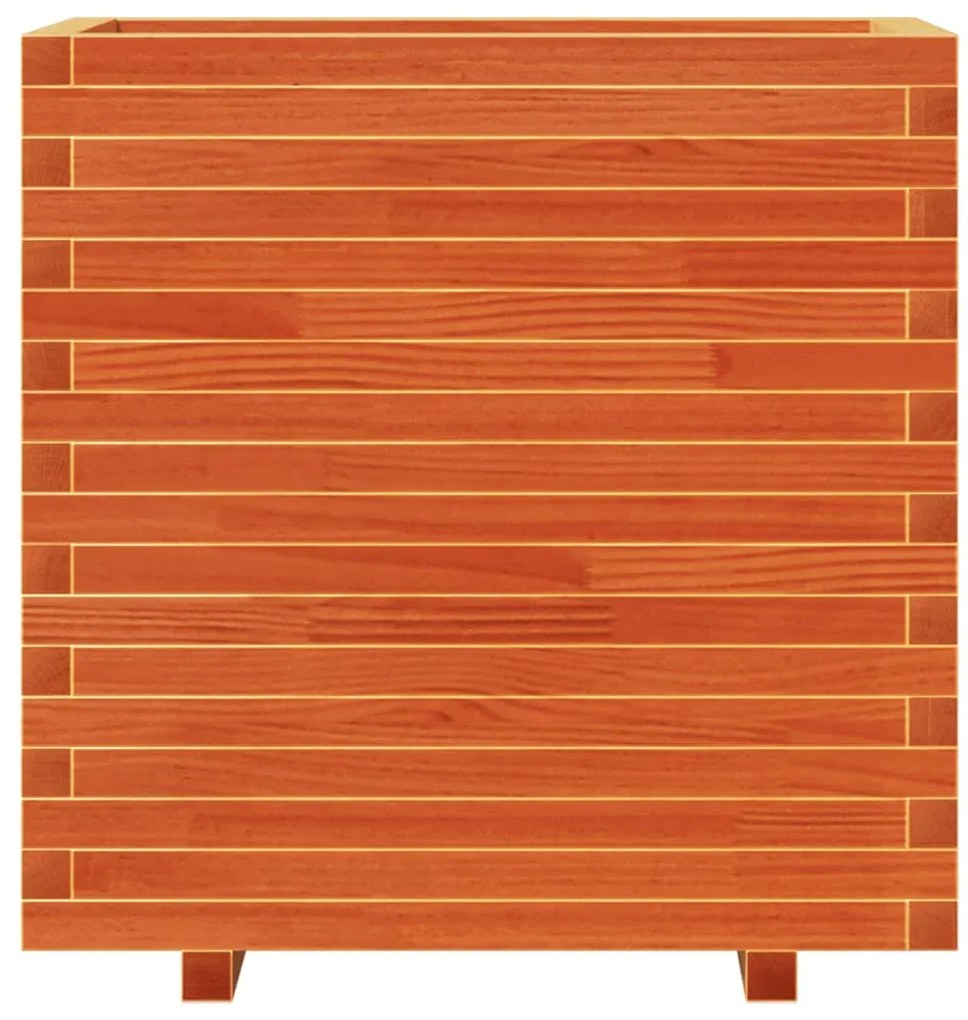 Vaso/floreira de jardim 70x40x72 cm pinho maciço castanho mel