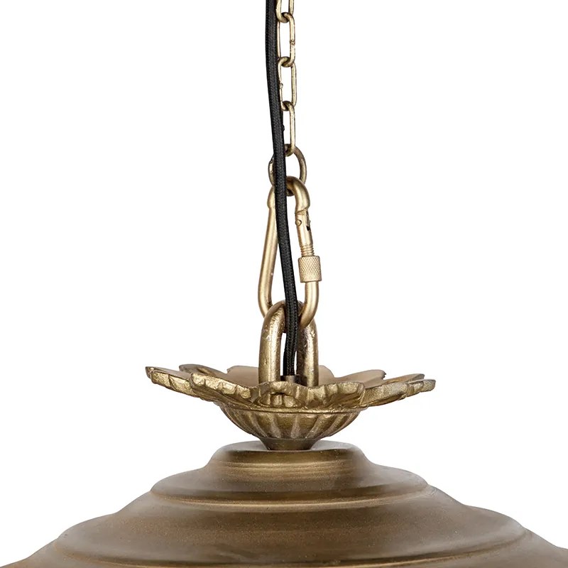 Candeeiro de suspensão Art Déco cristal 40cm dourado - Cesar Art Deco,Clássico / Antigo