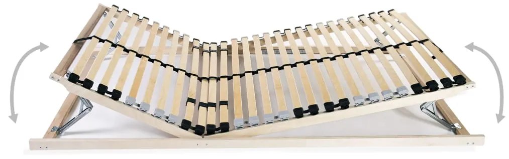 Estrados de ripas 2 pcs com 28 ripas 7 zonas 80x200 cm
