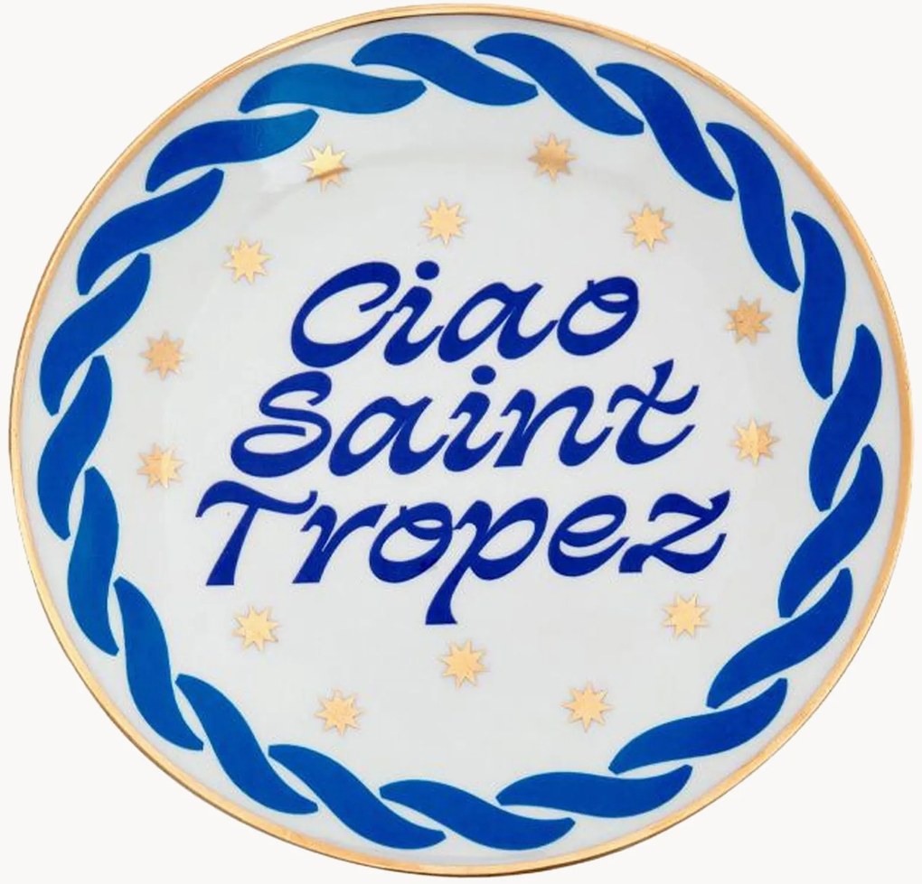 Prato de sobremesa em porcelana Saint Tropez