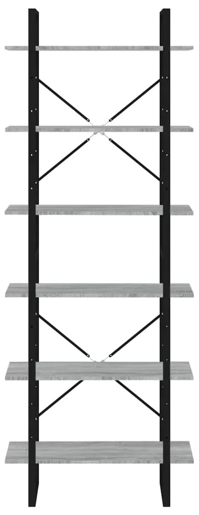 Móvel alto 80x30x210 cm derivados de madeira cinzento sonoma