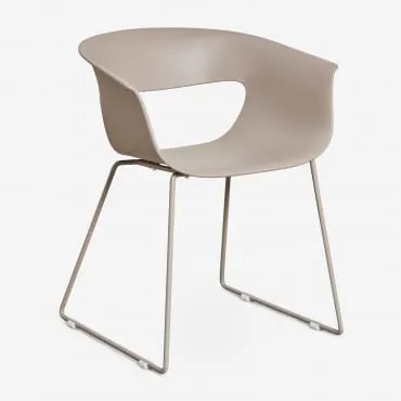 Pack De 4 Cadeiras De Jardim Em Polipropileno E Aço Alanys Moka Brown - Sklum