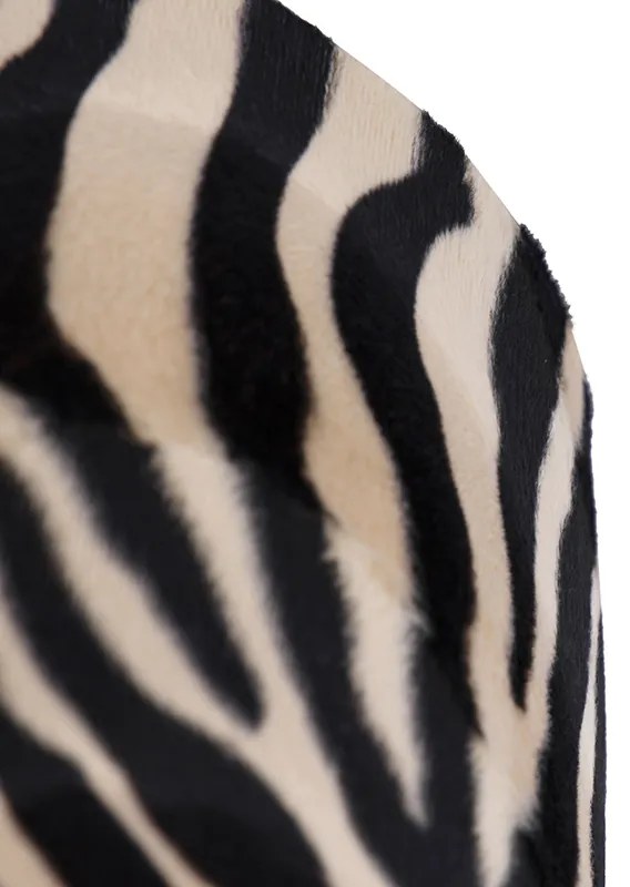Abajur de veludo estampado de zebra 35/35/20 interior dourado Clássico / Antigo