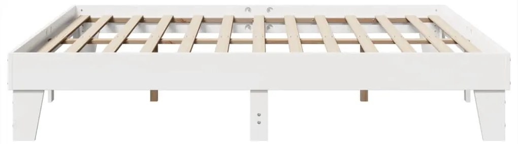 Cama sem colchão 180x200 cm madeira de pinho maciça branco