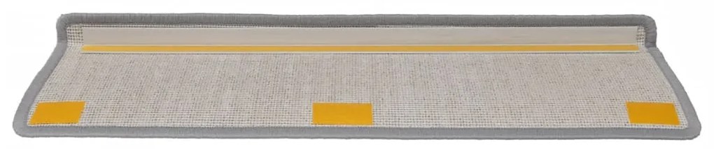 Tapete/carpete para degraus 15 pcs 65x21x4 cm branco e cinzento