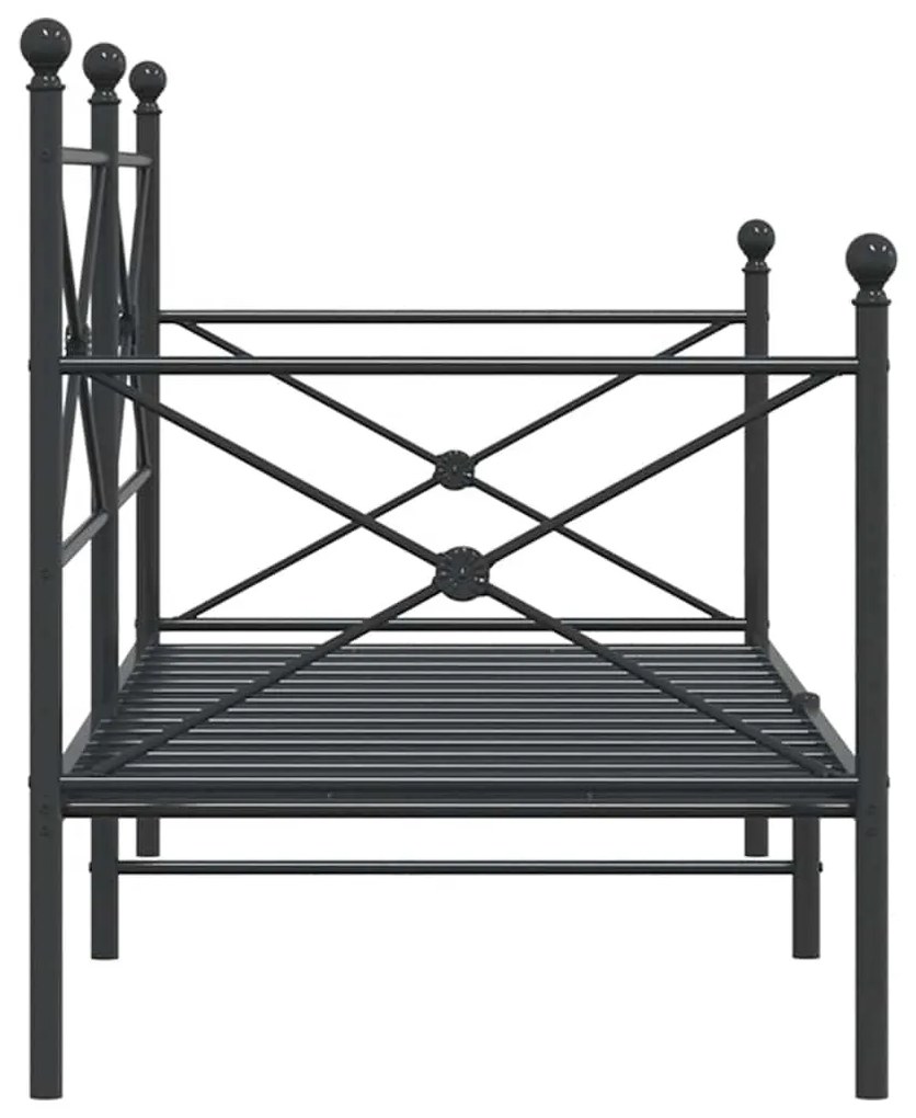 Cama de Dia sem Colchão 90x190 cm aço preto