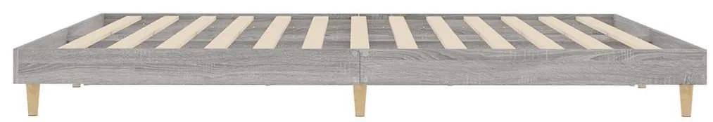 Estrutura de cama 120x200 cm derivados de madeira cinza sonoma