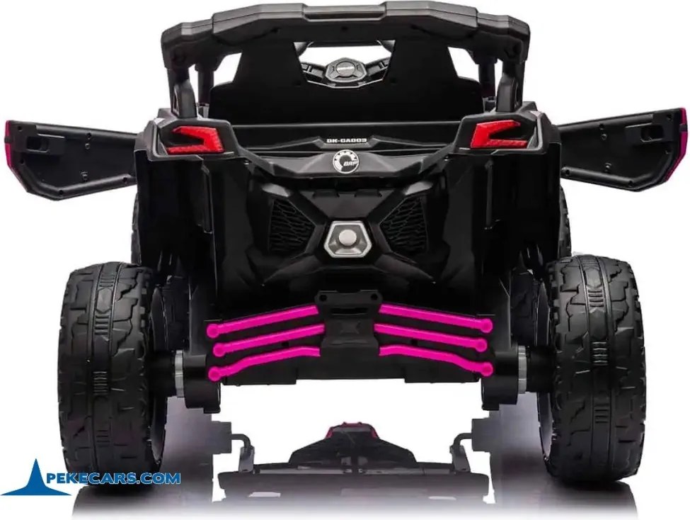 Carro elétrico para crianças 1 a 6 anos, 24V MP4 Buggy Can-Am Maverick Rosa
