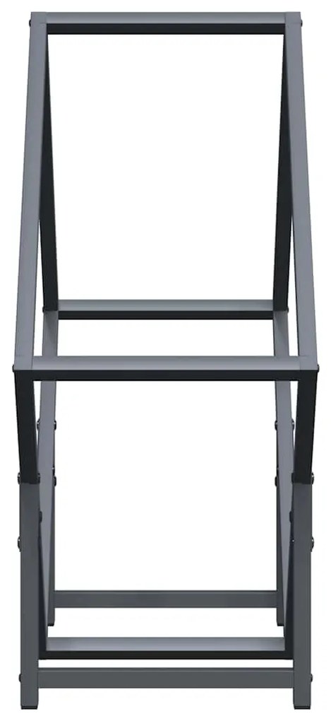 Suporte para lenha 60x25x60 cm aço laminado a frio antracite