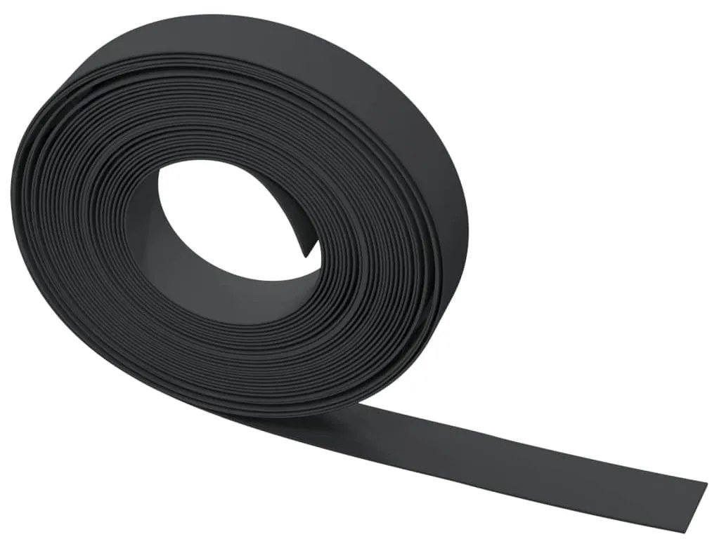 Bordas de jardim 3 pcs 10 m 10 cm polietileno preto