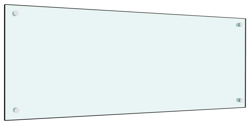vidaXL Painel anti-salpicos de cozinha 100x40cm vidro temperado branco