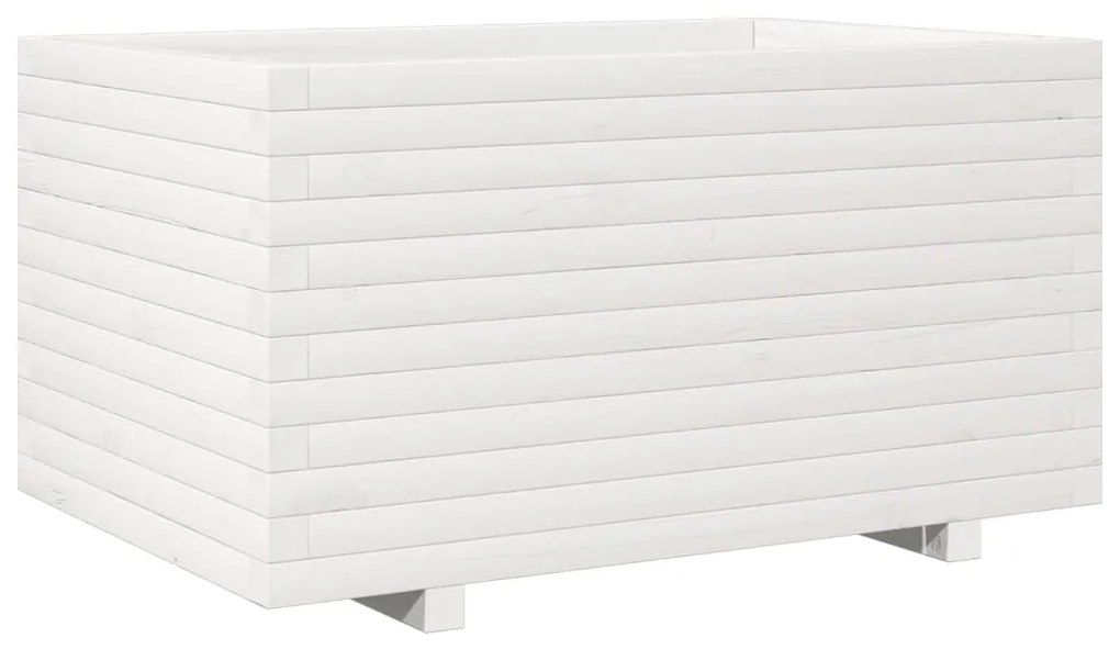 Vaso/floreira de jardim 90x60x49,5 cm pinho maciço branco