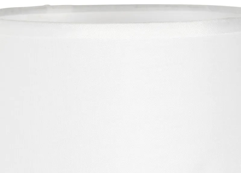 Moderno candeeiro de parede branco com aço - Pluk Moderno