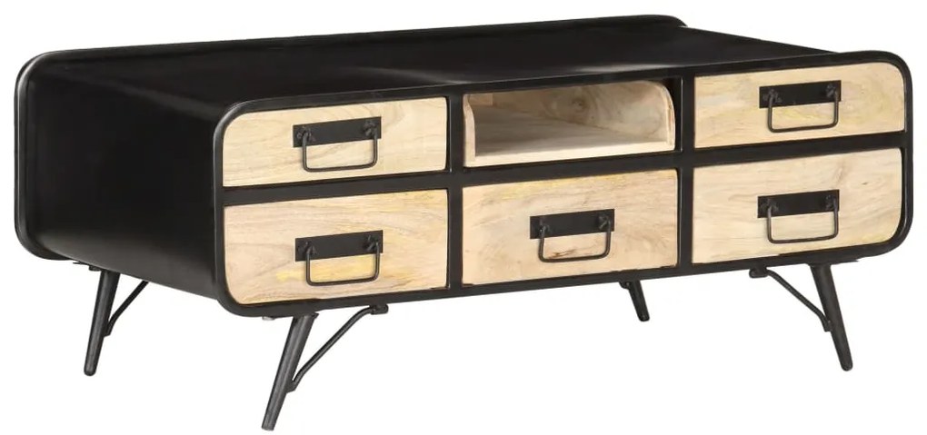 Mesa de centro 100x50x40 cm madeira de mangueira maciça