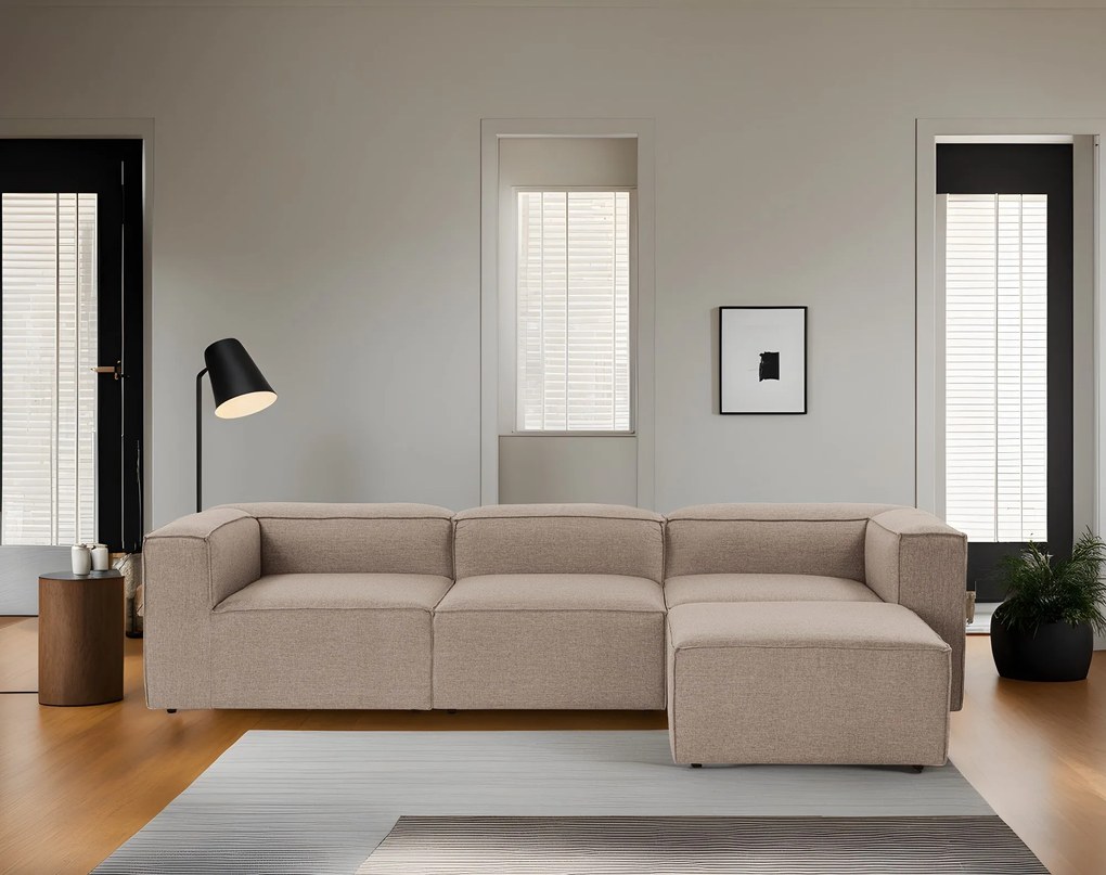 ****  
Sofá de Canto Fora – Castanho – 297x66x190 cm

**