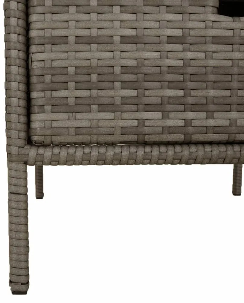 Armário de arrumação para jardim 55x59x80 cm vime PE cinzento