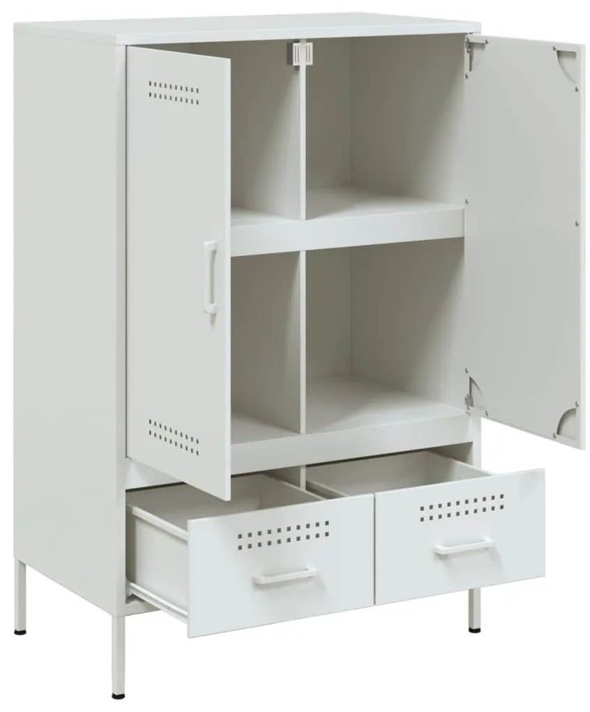 Móvel alto 68x39x101,5 cm aço branco