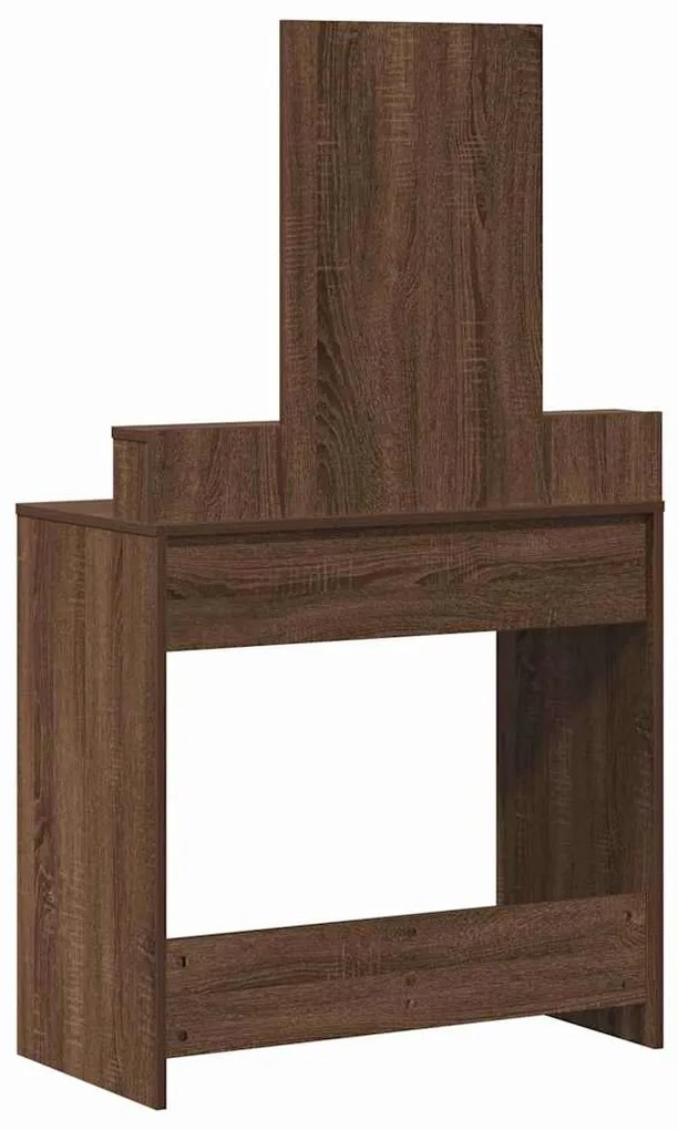 Mesa de Maquiagem com Gavetas Castanho Carvalho 79x41x140 cm