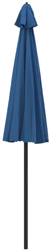 Guarda-sol de exterior c/ mastro alumínio 270 cm azul-ciano