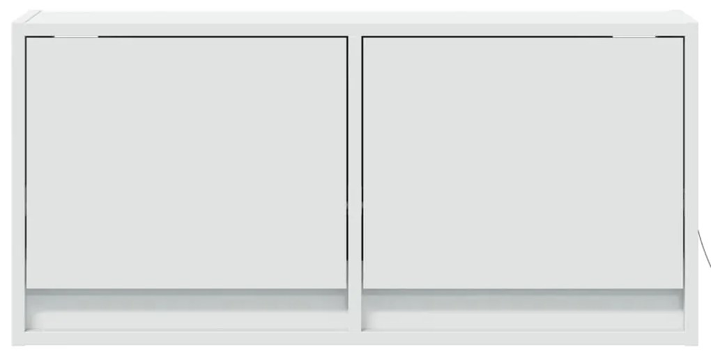 Móvel de parede para TV com luzes LED 80x31x35 cm branco