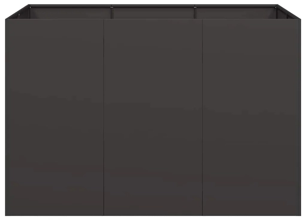 Vaso floreira 120x80x80 cm aço preto
