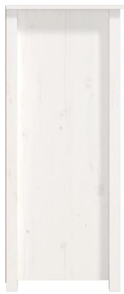 Aparador 83x41,5x100 cm madeira de pinho maciça branco