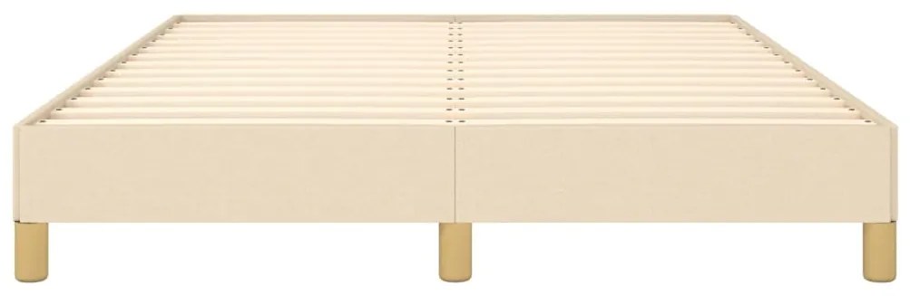 Estrutura de cama sem colchão 160x200 cm tecido cor creme