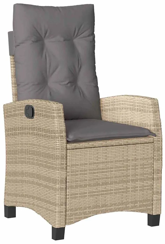 Conjunto de Jantar de Jardim com 3 Peças e Almofadas Beje - Rattan Sin