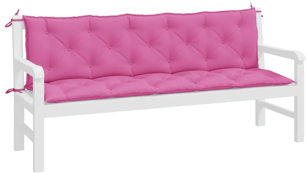Almofadões para bancos de jardim 2 pcs tecido oxford rosa