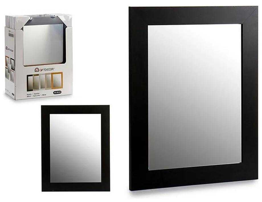 Espelho de parede Preto Madeira poliestireno (39 x 2 x 49 cm) (1 uds)