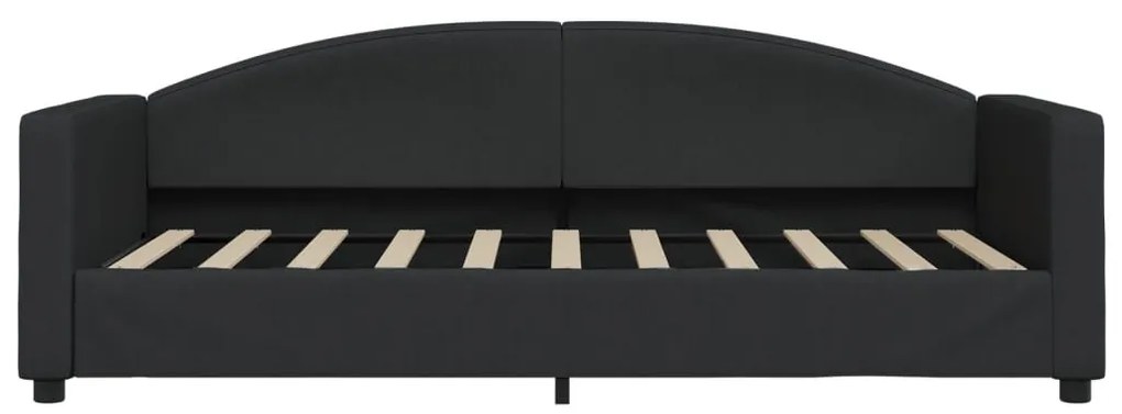Sofá-cama com colchão 90x190 cm tecido preto